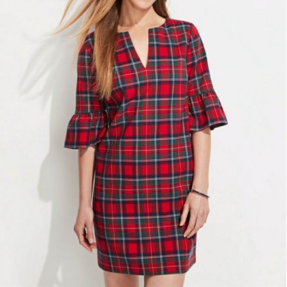 Vineyard Vines Greenwich Red Plaid Dress size 0